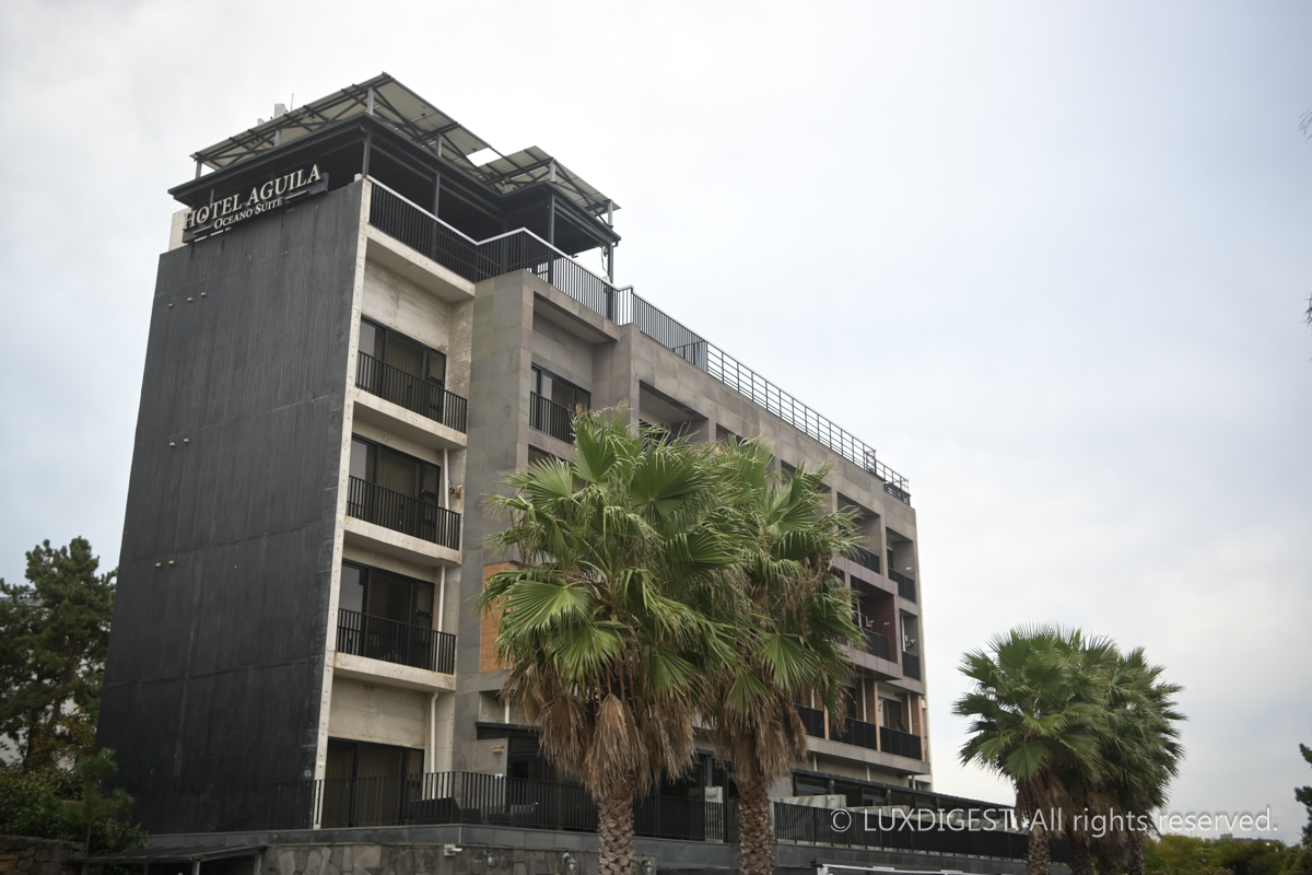 The view of Aguilar Hotel, a famous hotel in Jeju