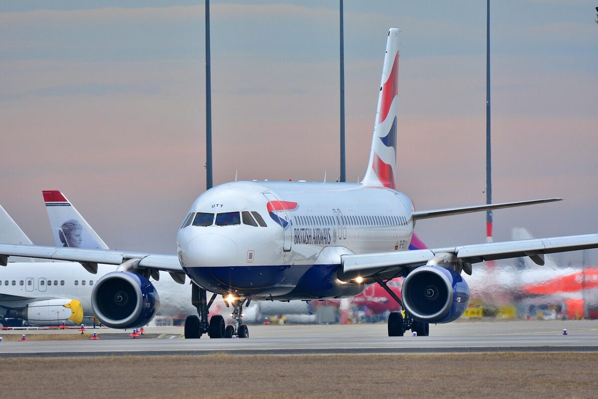 British Airways aircraft are moving for takeoff
